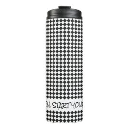 チェッカーフラッグ レース開始の合図 ジェントルメン エンジン始動を タンブラー