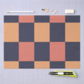 チェッカーボカラフルードのチェック 薄葉紙 (クラフト)