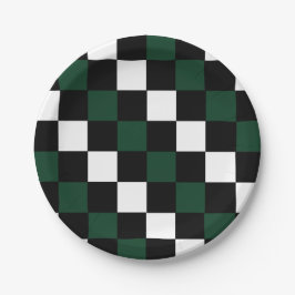 チェッカーボーカラフルド誕生日ダンスパーティー ペーパープレート