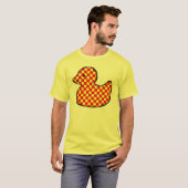 チェッカーボードのゴムアヒル Tシャツ (正面フル)
