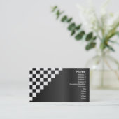 チェッカーボードのプロフィールカード 名刺 (スタンド正面)