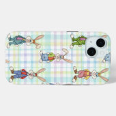 チェッカーボードの背景のウサギ by Natasha Us Case-Mate iPhoneケース (裏面 (横))