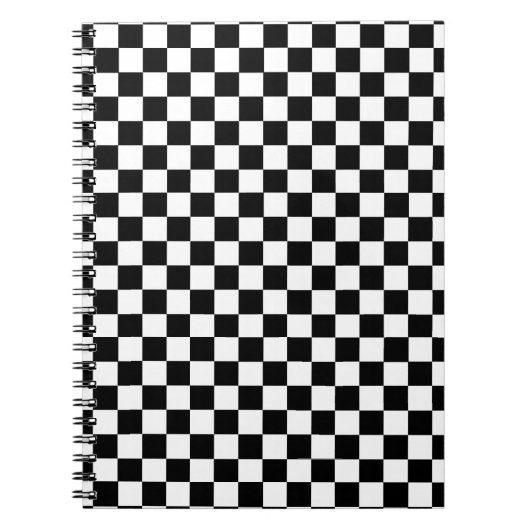 チェッカーボードスタイルスパイラルノートブック ノートブック (正面)