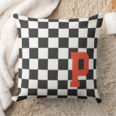 チェッカーボードスポーツファン名チームスクールカラー クッション (ブランケット)