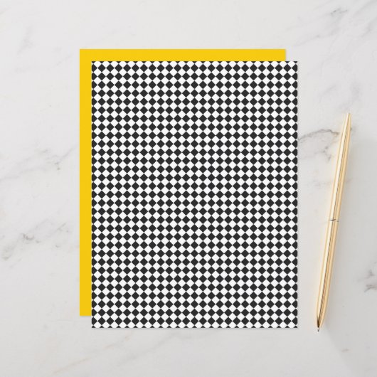 チェッカーボードスポーツ白黒スクールカラーズチーム (正面/裏面インサイチュ)