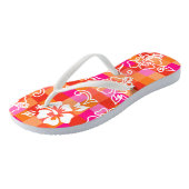 チェッカーボードハイビスカスハワイアンフローラ ビーチサンダル (アングル)