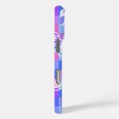 チェッカーボードハイビスカスハワイアンフローラ Case-Mate iPhoneケース (裏面 / 右)