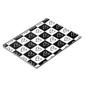 チェッカーボードハート ノートブック (左側)