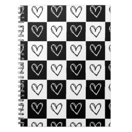 チェッカーボードハート ノートブック