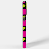 チェッカーボードハート – ライムグリーン、ホットピンク&ブラック Case-Mate iPhoneケース (裏面 / 右)