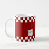 チェッカーボードパイズコーヒーマグ コーヒーマグカップ (左)