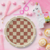 チェッカーボードパターン ペーパープレート (パーティー)