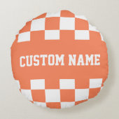 チェッカーボードパターン ラウンドクッション (裏面)