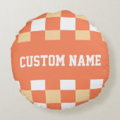 チェッカーボードパターン ラウンドクッション (裏面)