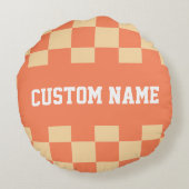 チェッカーボードパターン ラウンドクッション (裏面)