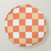 チェッカーボードパターン ラウンドクッション (裏面)