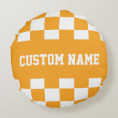 チェッカーボードパターン ラウンドクッション (裏面)