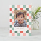 チェッカーボードフォトホリデーカード シーズンカード (スタンド正面)