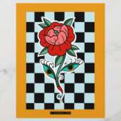 チェッカーボードフラワープリント (正面)