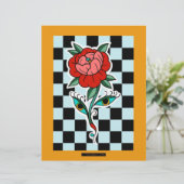 チェッカーボードフラワープリント (スタンド正面)