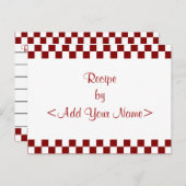 チェッカーボードレシピカード4 x 6 ポストカード (正面/裏面)