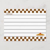 チェッカーボードレシピカード ポストカード (裏面)