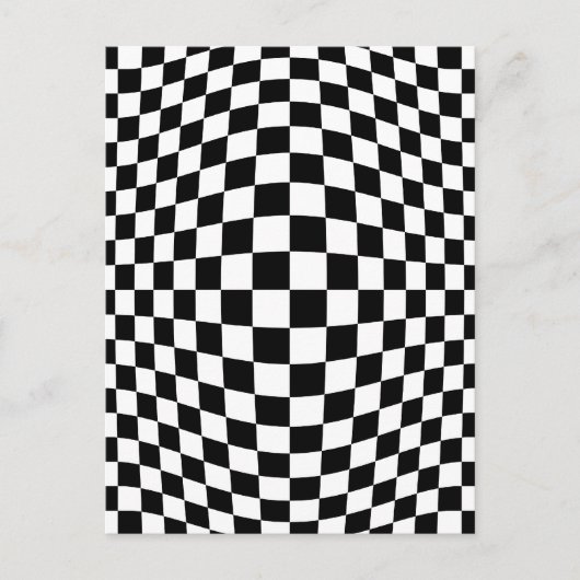 チェッカーボード光学錯覚 ポストカード (正面)