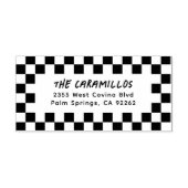 チェッカーボード差出人住所 ラバースタンプ (インプリント)