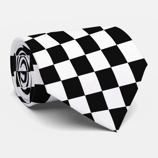 チェッカーボード新しいウェーブパンクタイ ネクタイ (ロール)
