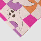 チェッカーボード柄のハロウィンゴースト  薄葉紙 (詳細)