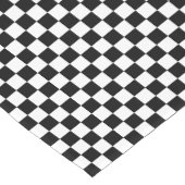 チェッカーボード模様（白黒） ショートテーブルランナー (コーナー)