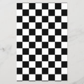 チェッカーボード模様(白黒) チラシ (裏面)