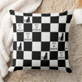 チェッカーボード猫の枕白黒CricketDiane クッション (ブランケット)