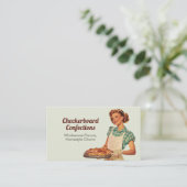 チェッカーボード菓子ベーカリーノスタルジアレトロ 名刺 (スタンド正面)