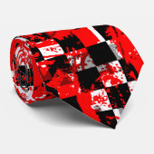 チェッカーボード(ばちゃばちゃ)跳ねる ネクタイ (ロール)