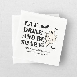 チェッカーボード レトロ スプークタキュラー ハロウィン スタンダードランチョンナプキン