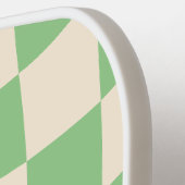 チェッカーボードGroovyレトロカスタマイズ可能な名前 ピックルボールラケット (左詳細)