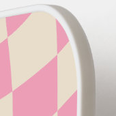 チェッカーボードGroovyレトロカスタマイズ可能な名前 ピックルボールラケット (左詳細)