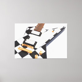 チェッカーROCK ELECTRIC GUITAR 40x60 キャンバスプリント