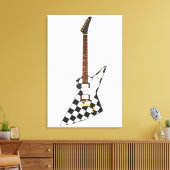 チェッカーROCK GUITAR 24x36 キャンバスプリント (インサイチュ (リビング))