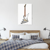 チェッカーROCK GUITAR 24x36 キャンバスプリント (インサイチュ (寝室))