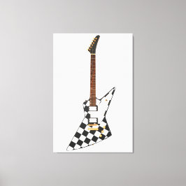 チェッカーROCK GUITAR 32x48 キャンバスプリント