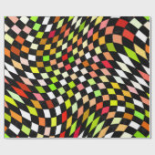 チェックされたジオメトリ ラッピングペーパー (フラット)