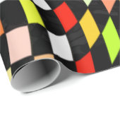 チェックされたジオメトリ ラッピングペーパー (ロールコーナー)