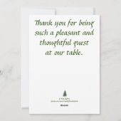 チェックされたテーブルクロスの明るい赤のさくらんぼ シーズンカード (裏面)