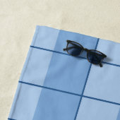 チェックされた青いパタパーソナライズされたーン ビーチタオル (インサイチュ)