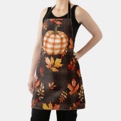 チェックしたカボチャの紅葉エプロン エプロン (インサイチュ)