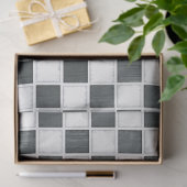 チェックしたチェッカーボードの白黒の切り離し 薄葉紙 (ギフト)