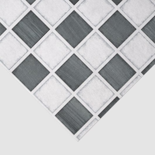 チェックしたチェッカーボードの白黒の切り離し 薄葉紙 (詳細)