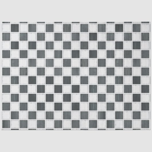 チェックしたチェッカーボードの白黒の切り離し 薄葉紙 (正面)